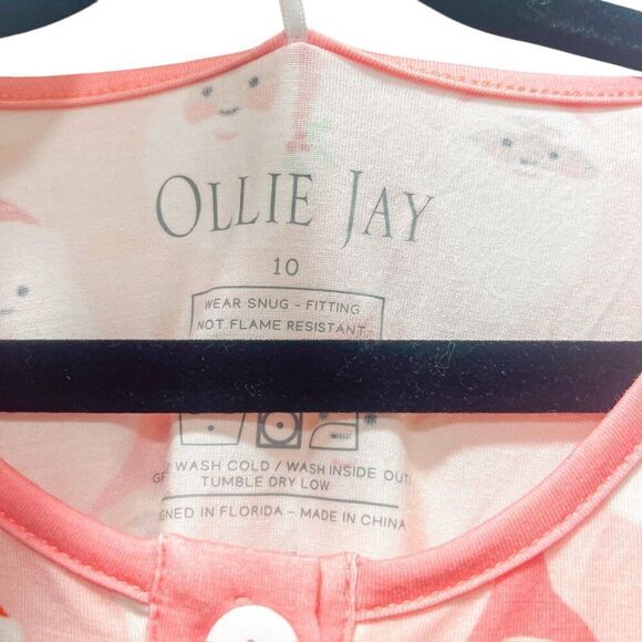 NWT! Ollie Jay Santa Ruffled Lounge Dress Nightgown Size 10 - Picture 5 of 6